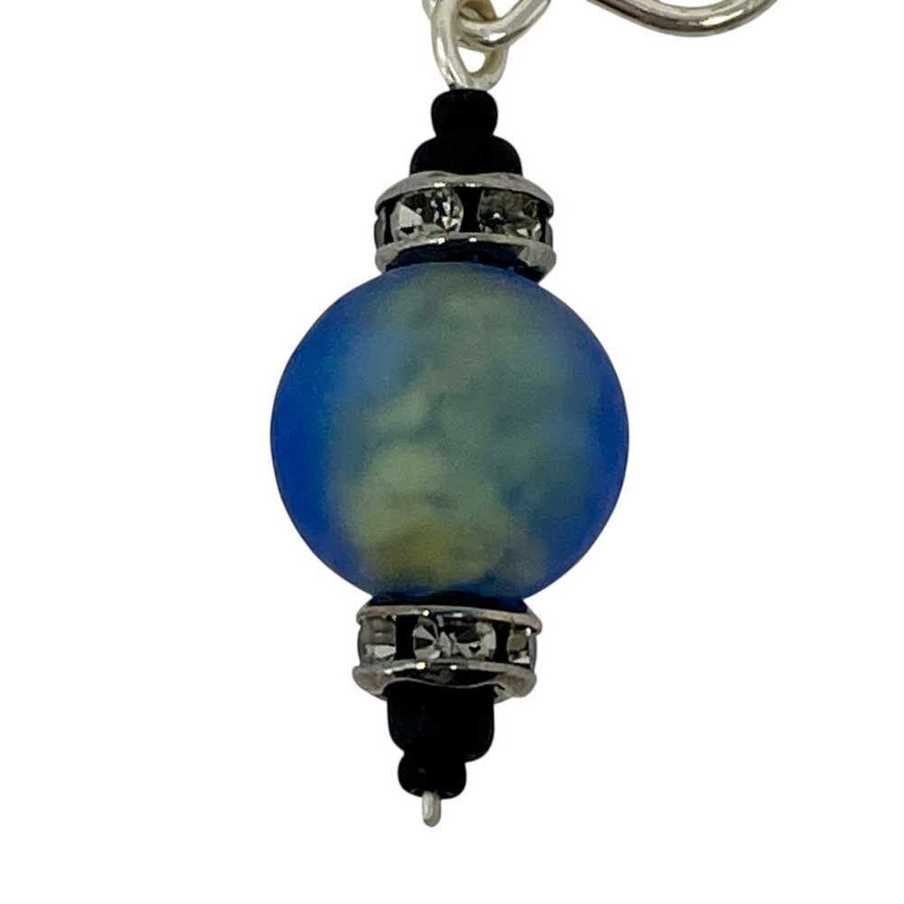 Sterling Silver Venetian Glass & Swarovski Crystal Earrings | Artisan Studio - Picture 2 of 4